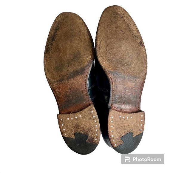 Hanover MasterFlex Dress Shoes‎ Men’s sz. 10 Black Wingtip Oxford Leather - Picture 10 of 14